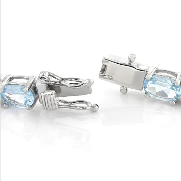 JTV Blue topaz 8 inches bracelet. - Picture 3 of 6